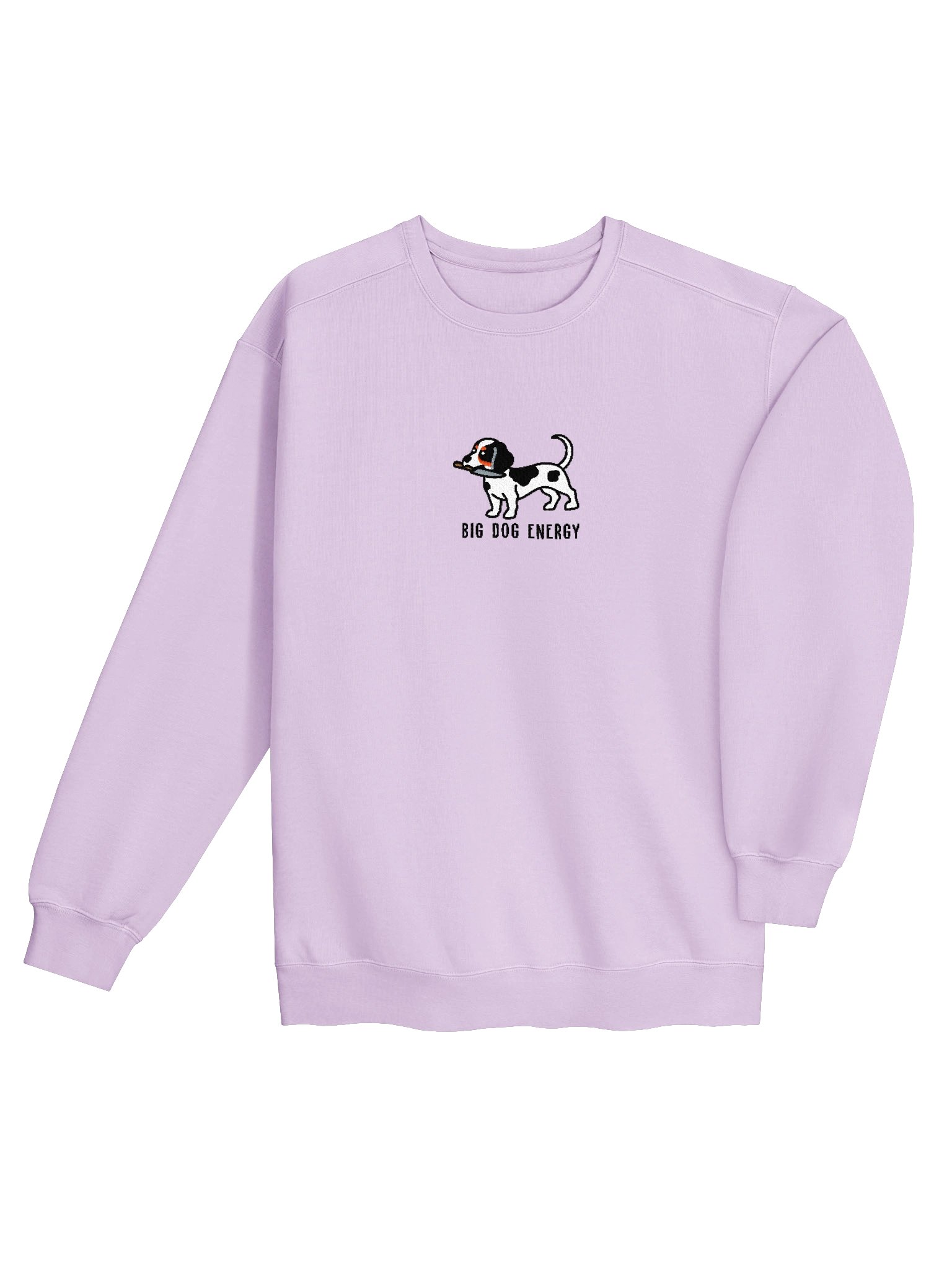 Big Dog Energy Funny Chibi-Style Embroidered Premium Sweatshirt for Dachshund(Pied, Black & White) Owners product image (36)