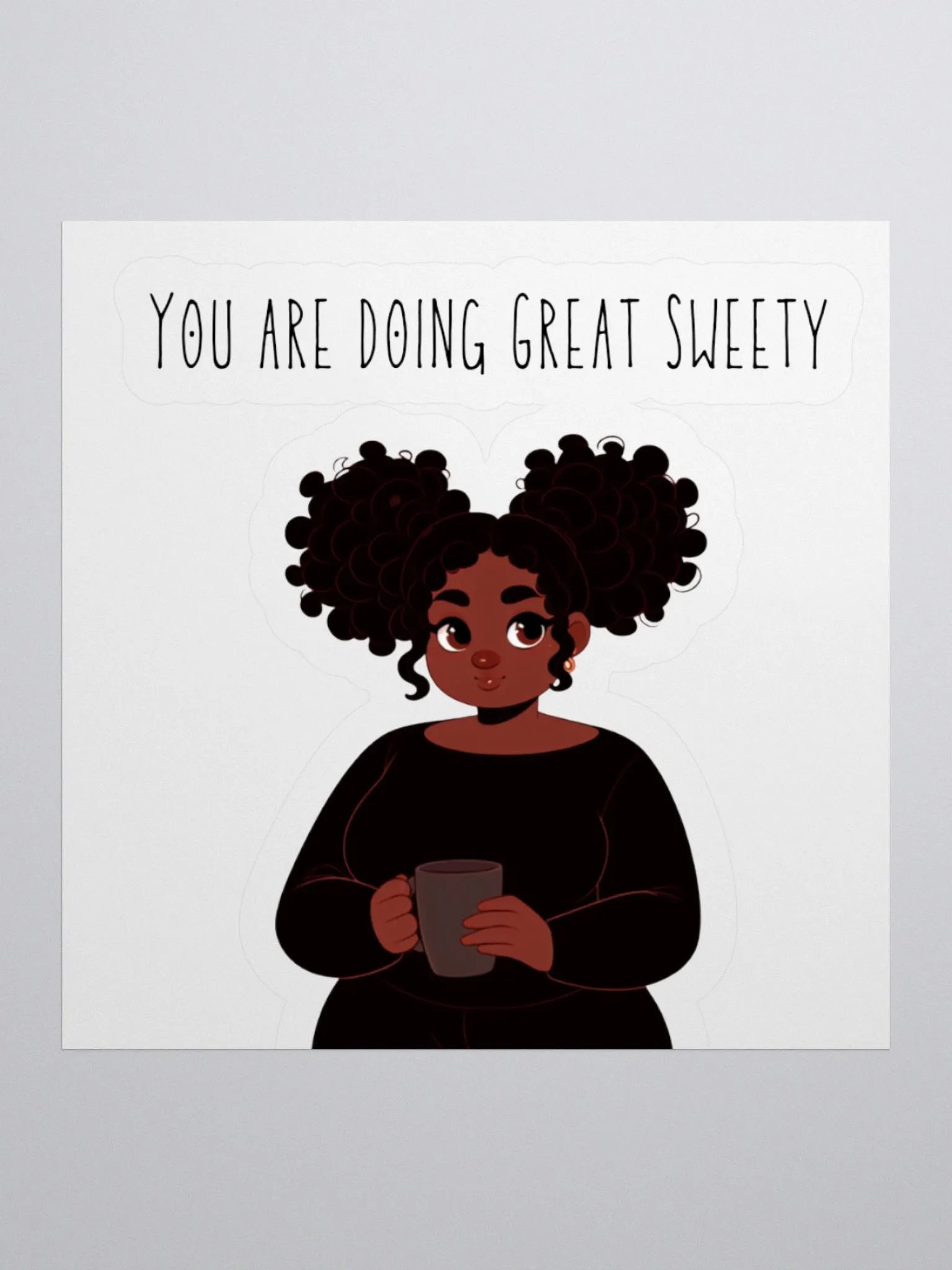 Curly Puff Cutie Stickers product image (3)