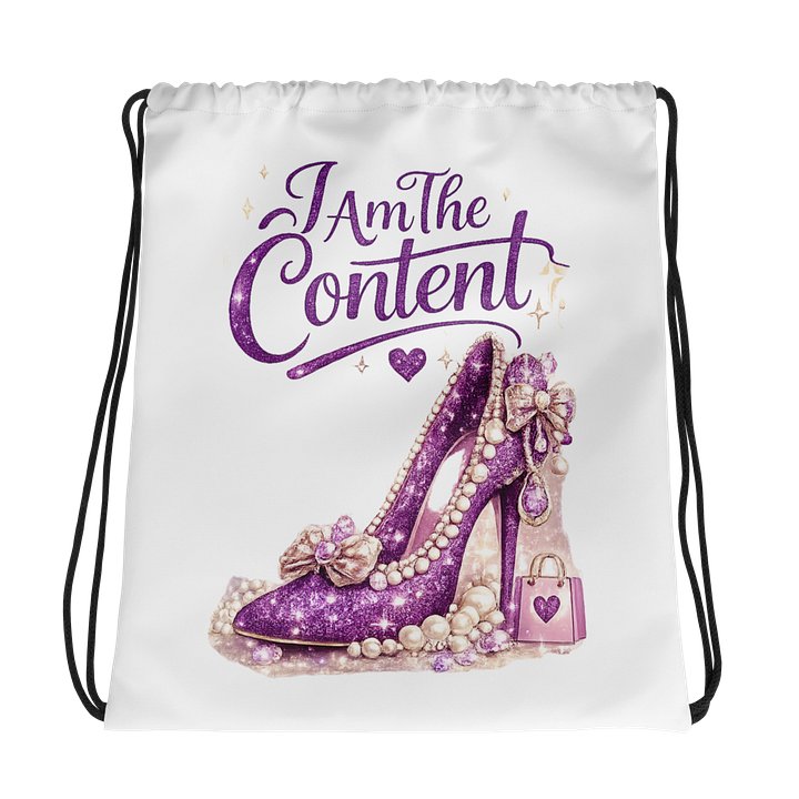 Glam Purple Heels Drawstring Bag product image (1)