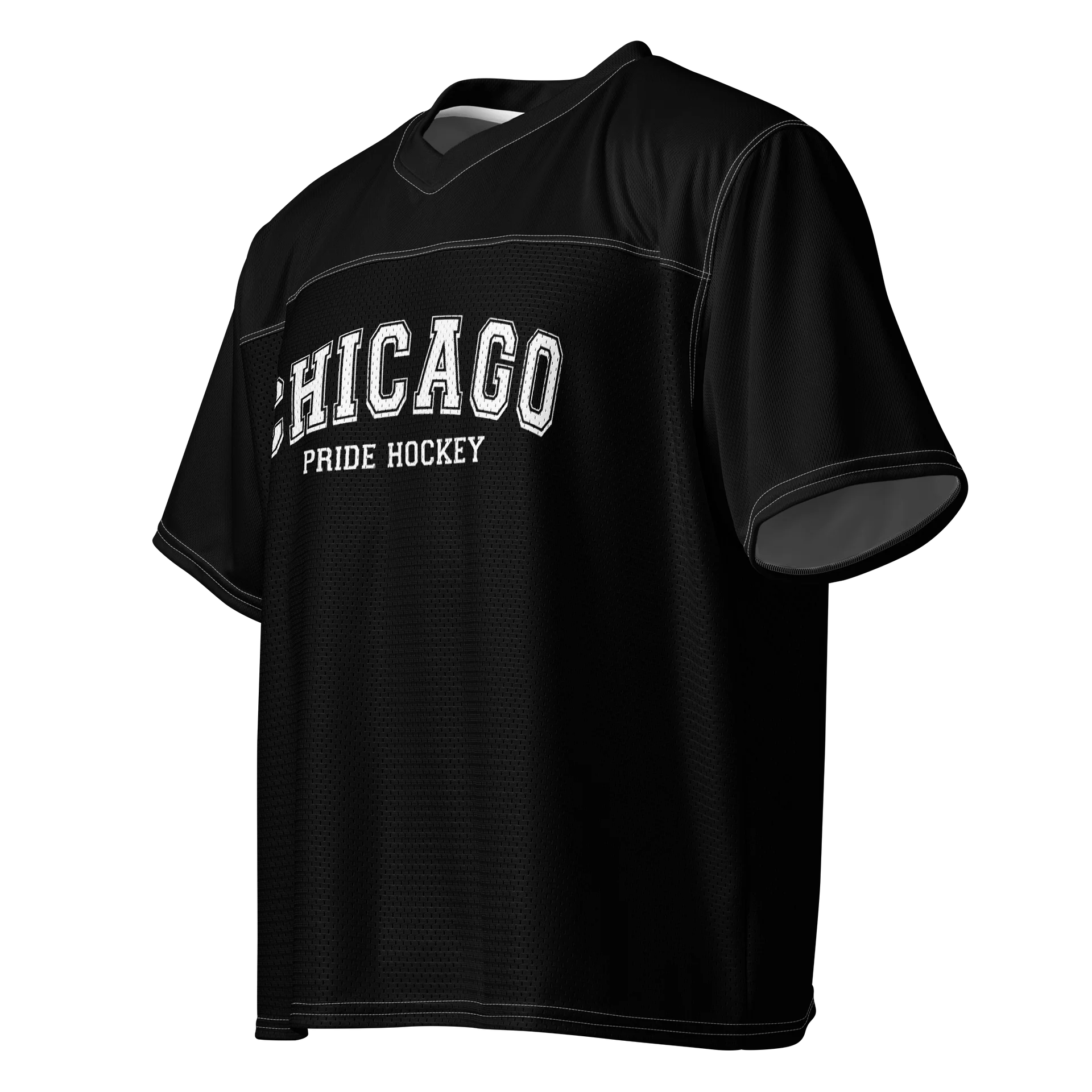 Chicago Pride Hockey Mesh Varsity Tee (Black Version) product image (3)