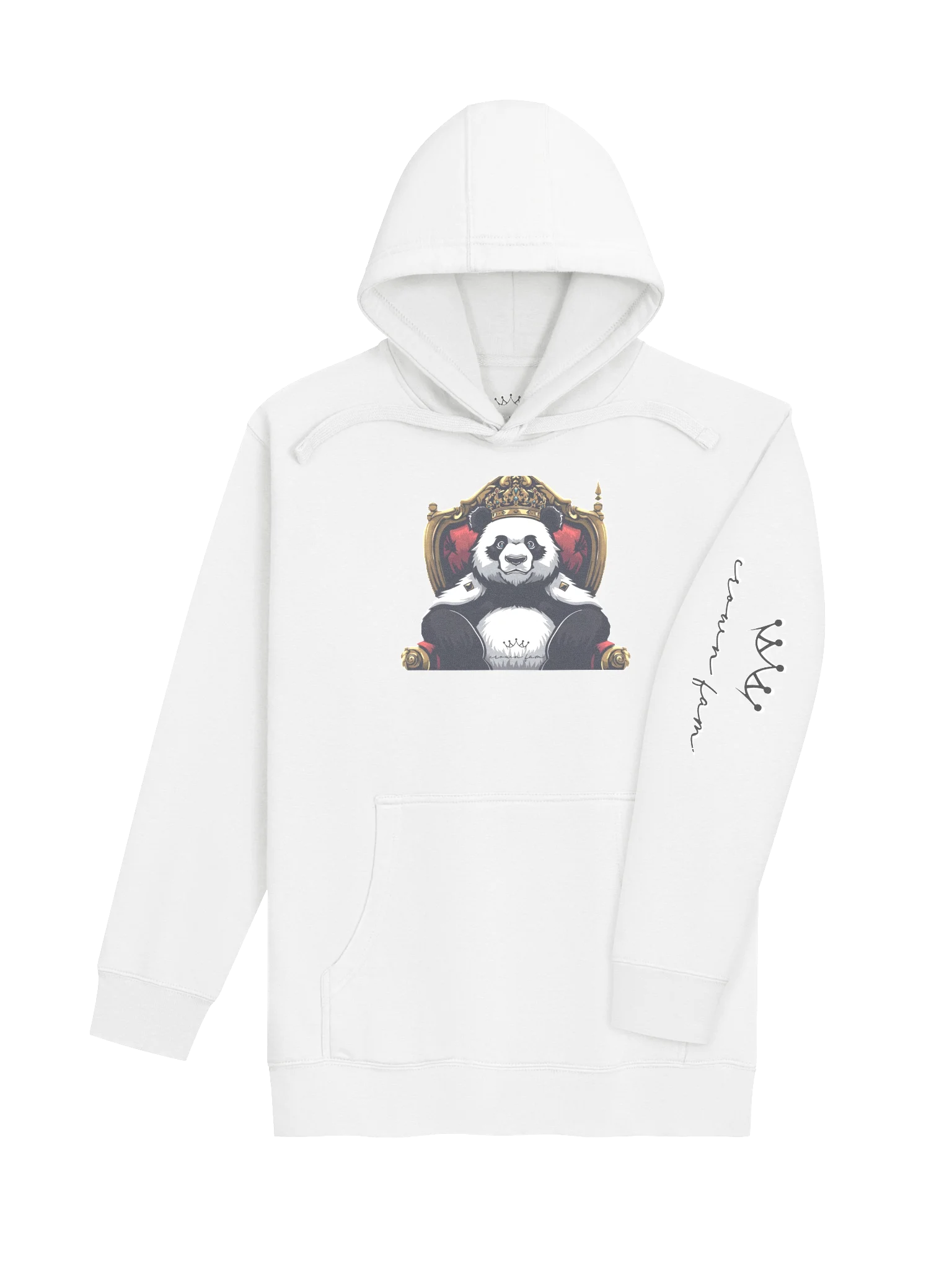 Crowned Royal Panda Unisex Hoodie(B/W Logo) product image (35)