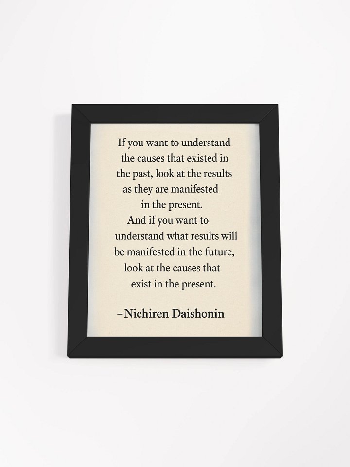 Nichiren Daishonin Quote – Framed Poster for Daily Inspiration product image (1)