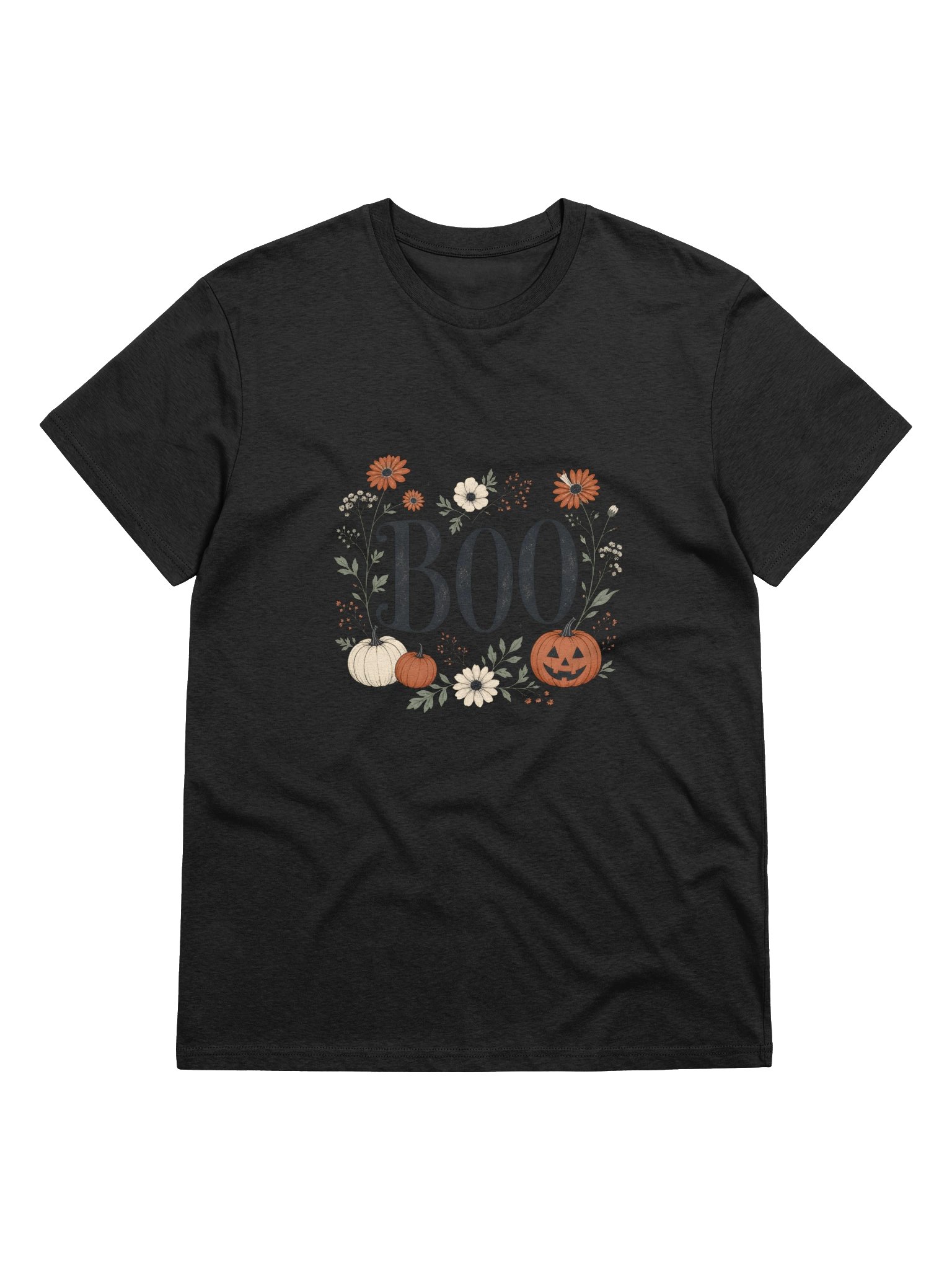 BOO Halloween Pumpkin Floral Tee product image (18)