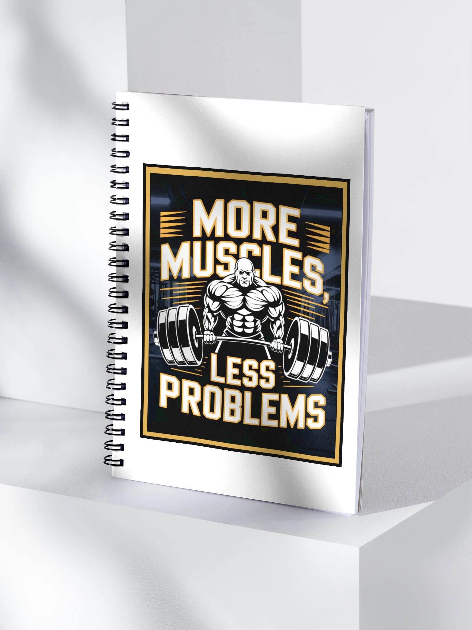 "MORE MUSCLES, LESS PROBLEMS" Spiral Notebook 140 sheets product image (3)
