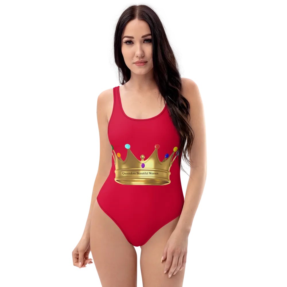 Queendom Beautiful Women Gemstone Crown Swimsuit /Red (TM) product image (4)