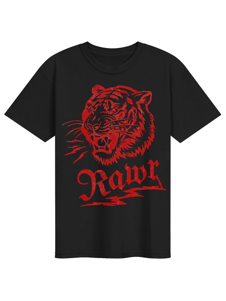 Tiger Graphic Tee, Comfort Colors Red Tiger T-Shirt, Vintage Animal Shirt, Rawr Graphic Tee, Unisex product image (1)