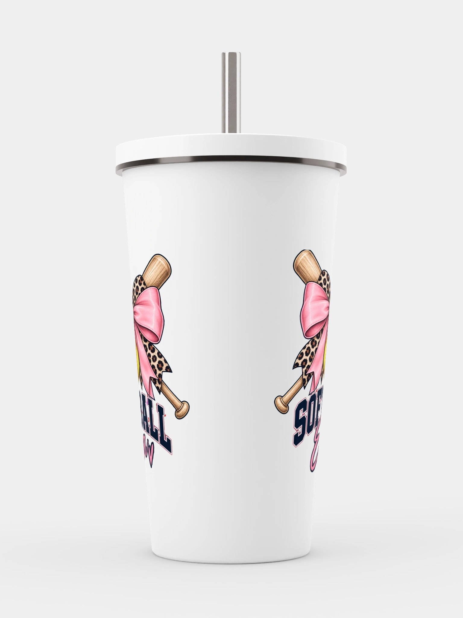Ballfield Mom Softball Tumbler | 20 oz Cup with Straw product image (2)