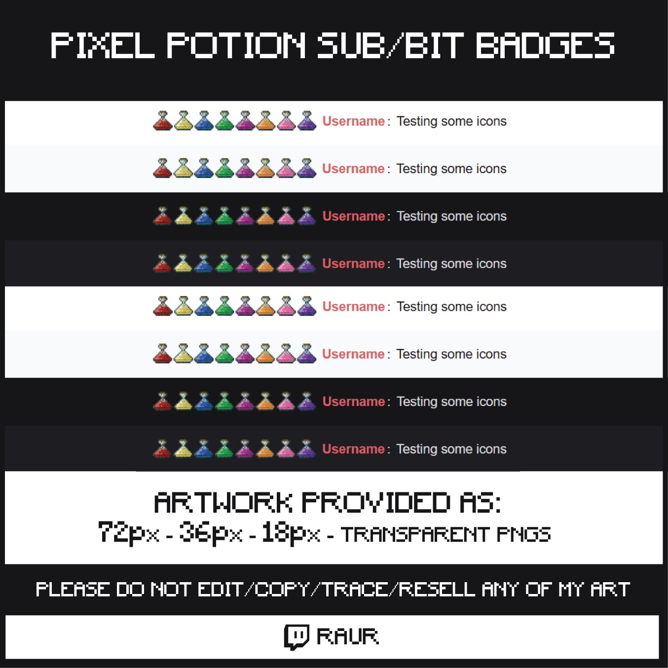 Twitch Pixel Potions - Sub/Bit Badges product image (2)
