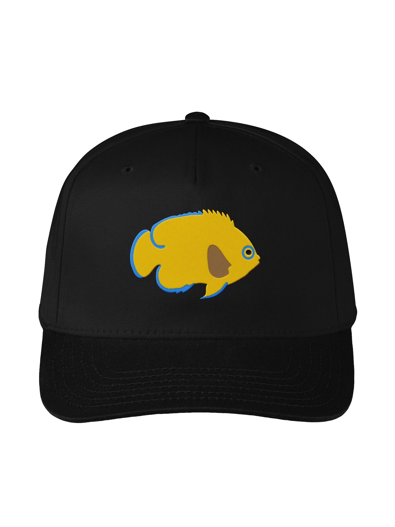 Lemonpeel Angelfish Embroidered Mid-Profile Baseball Cap | Saltwater Reef Aquarium Fish Hat product image (1)