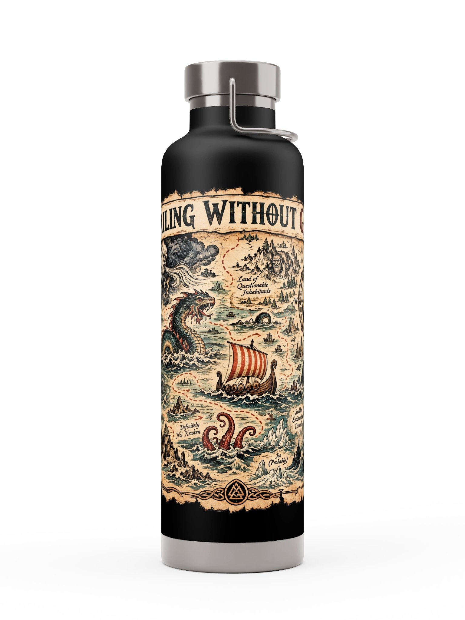 By Ancient Map Alone: The Viking Navigator's Water Bottle product image (3)