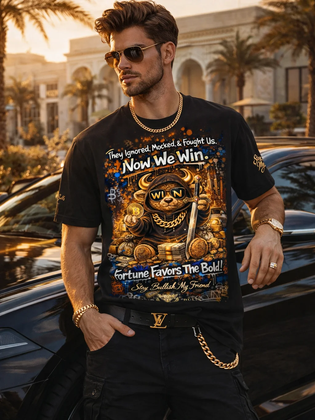Bullish & Bold Graffiti Teddy Bull Tshirt - Bullish Collection product image (1)