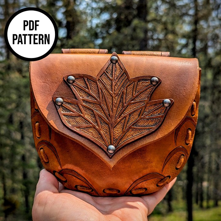 Leather Belt Pouch - PDF Pattern for Leatherwork product image (1)