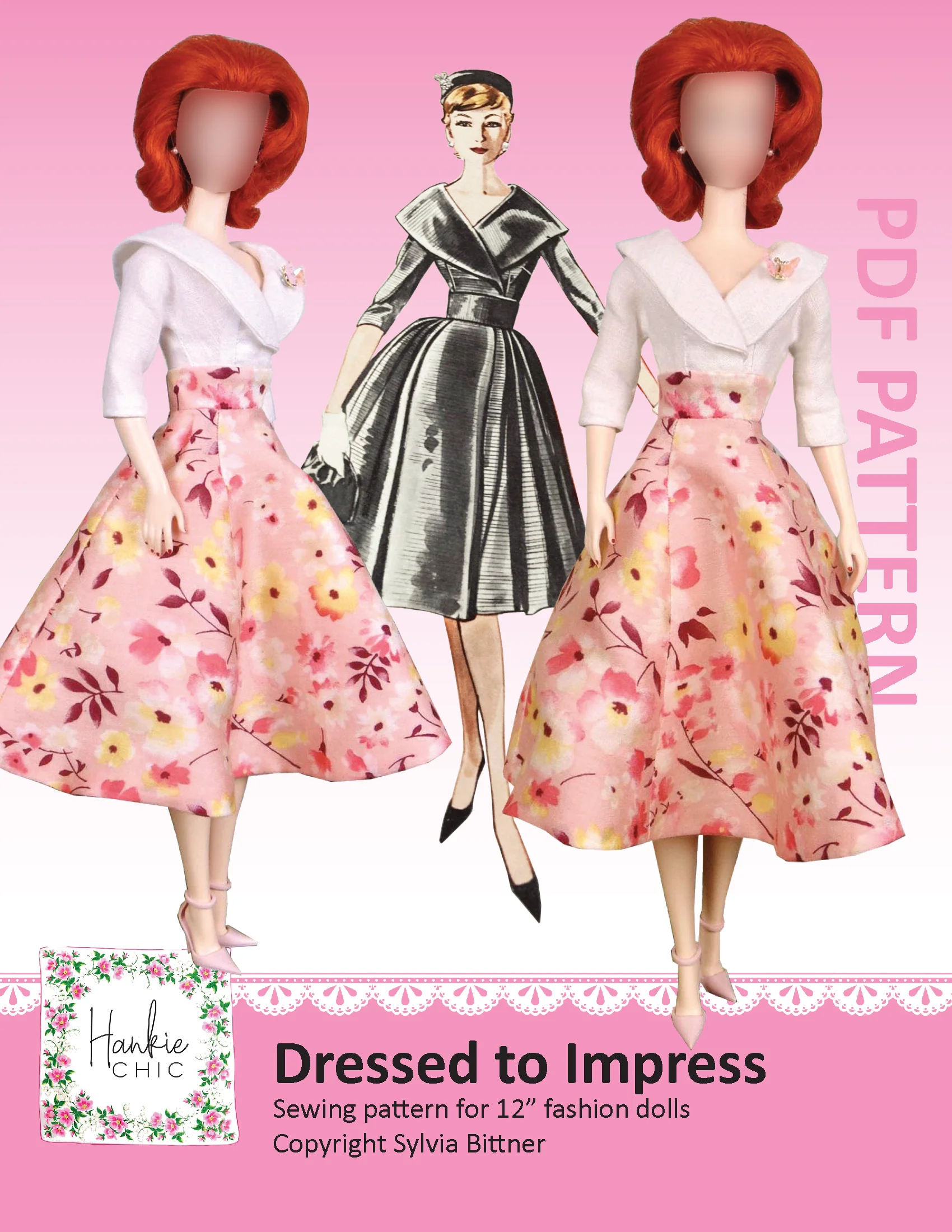 Dressed to Impress sewing pattern for 12" fashion dolls product image (1)