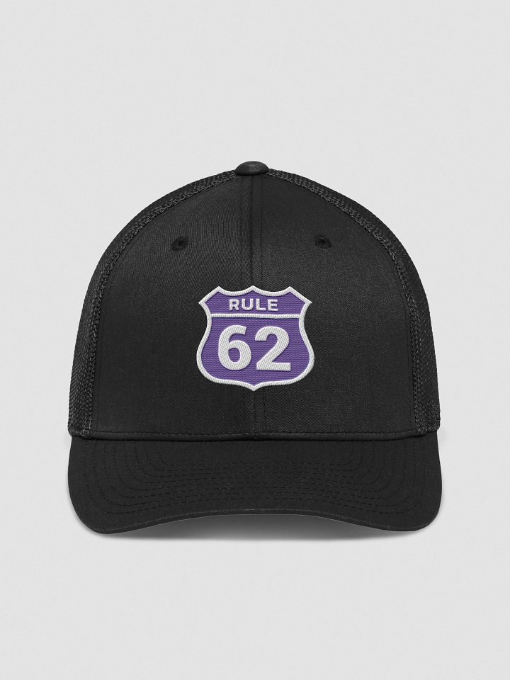Rule 62 Sobriety & Recovery Trucker Hat | Purple Color Design product image (1)