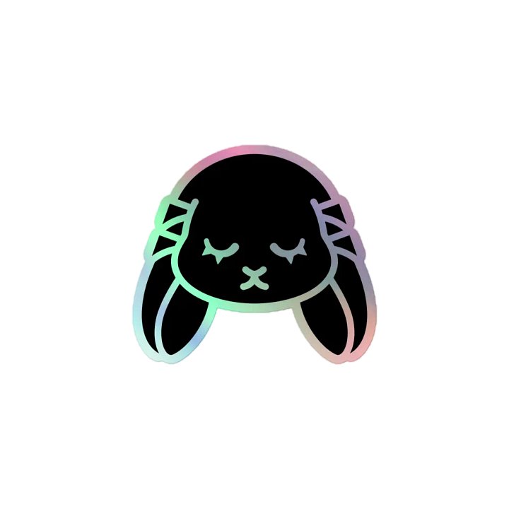 Minimalist Lop Bunny Holo Sticker product image (1)