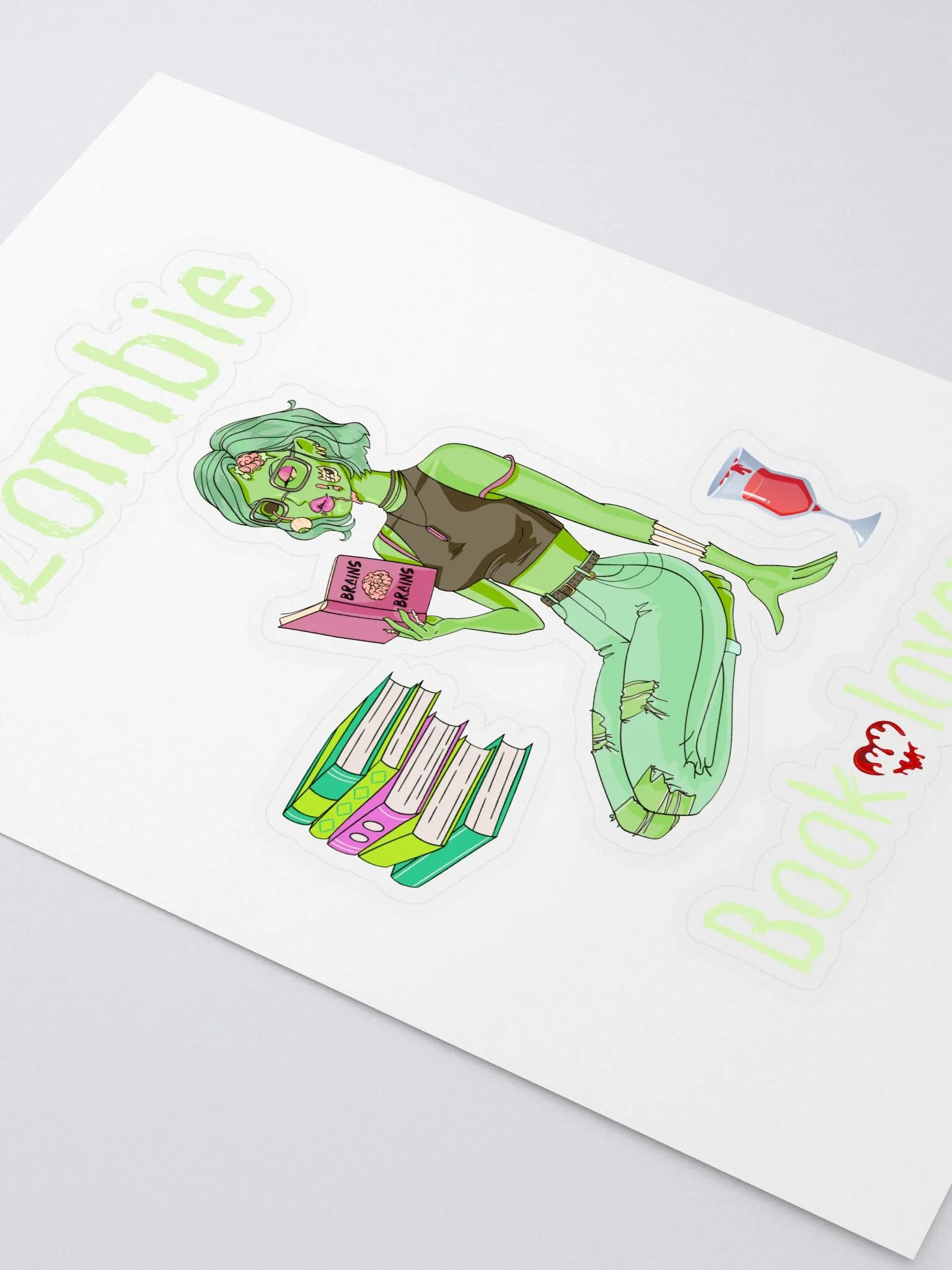 Zombie Book Lover Sticker product image (2)