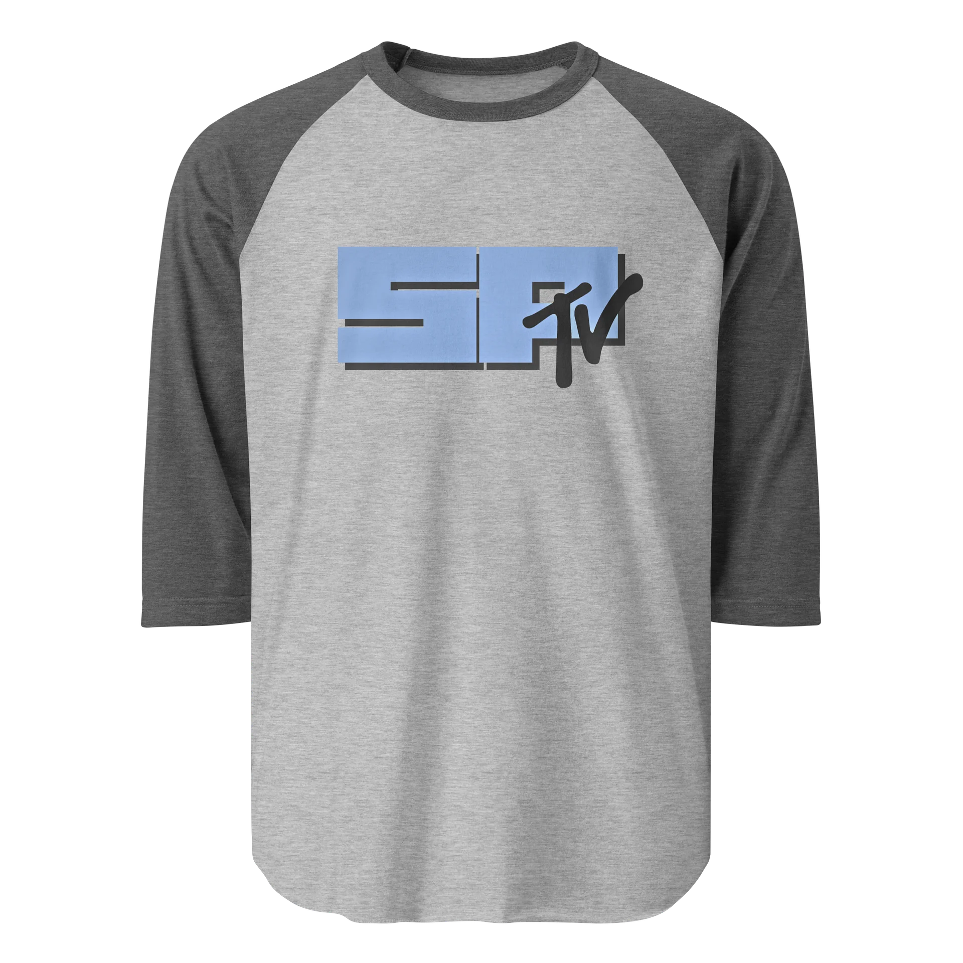 SPTV Logo Raglan Tee - gray on gray product image (1)