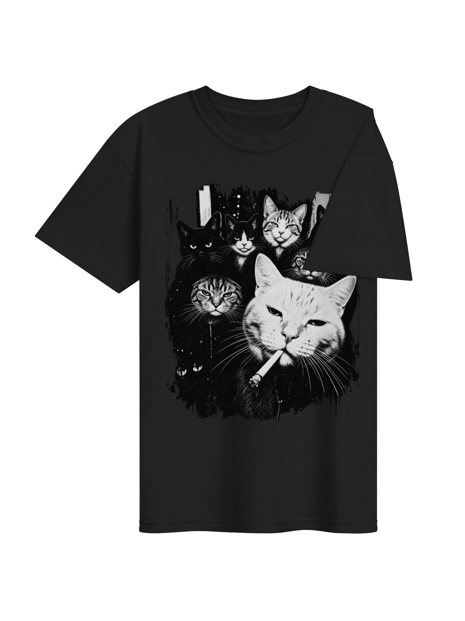 Funny Gangster Cat Shirt, Meme Cats Graphic Tee, Vintage Cat Lover Shirt product image (4)