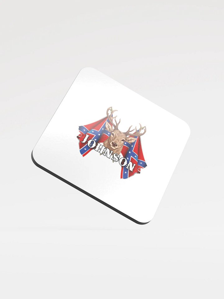 "Johnson" Last Name Rebel Redneck Deer - Coaster product image (1)