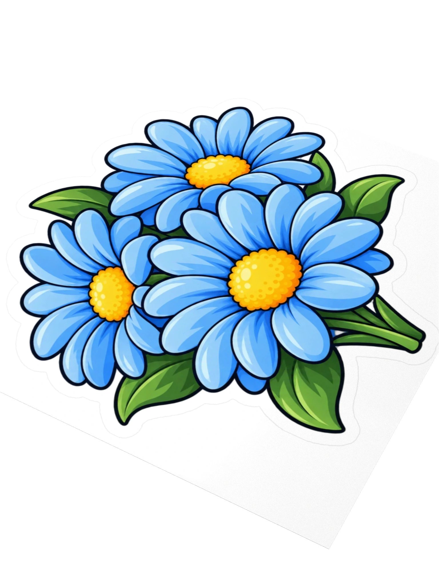 Blue Daisy Water Bottle Sticker | Cute Floral Vinyl Decal product image (3)