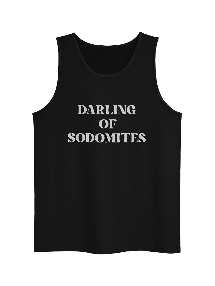 Darling of Sodomites White Font Retro Pride Tank Top product image (1)