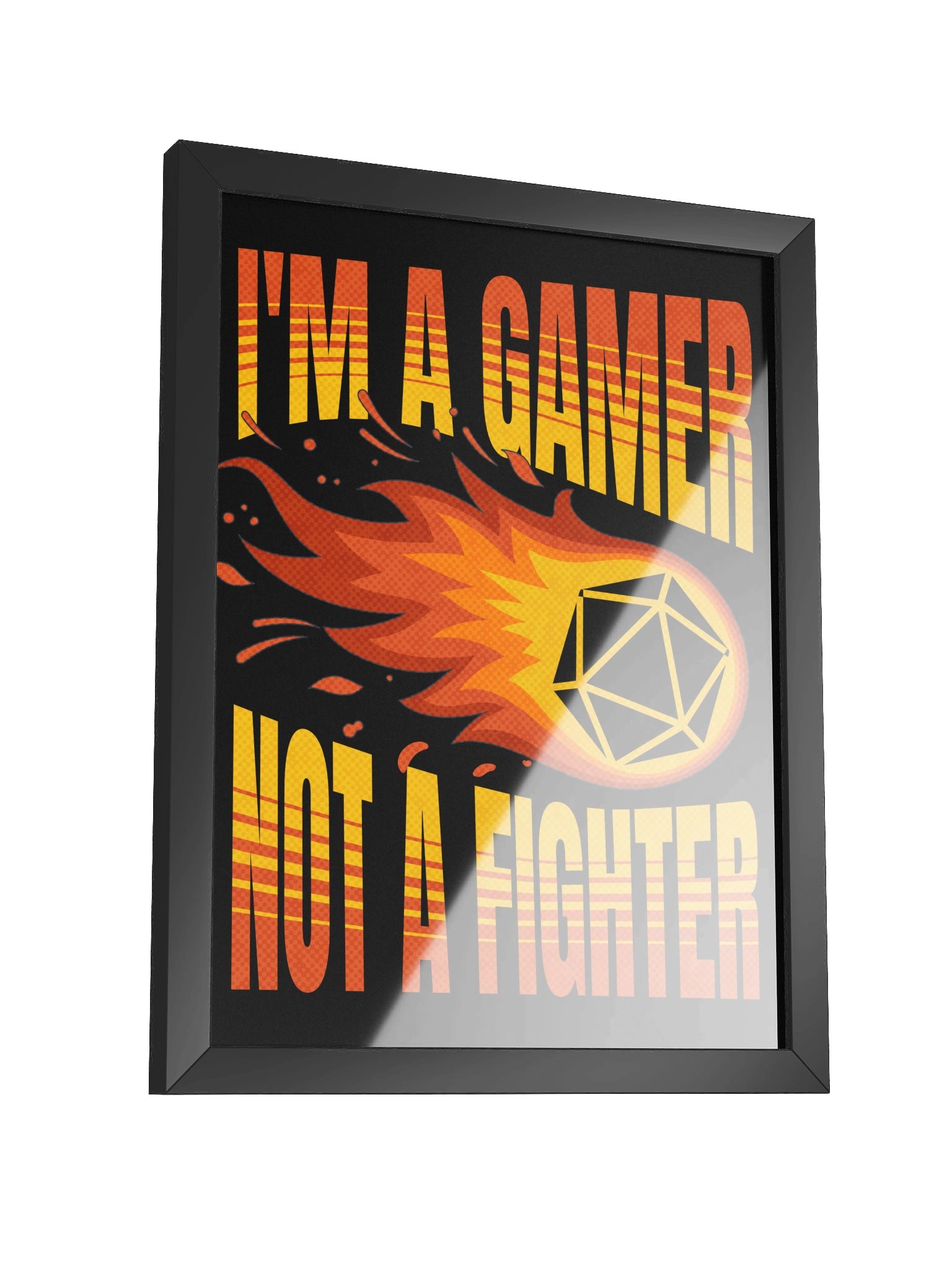 D20 Fireball Board Game Room Poster - FRAMED product image (3)