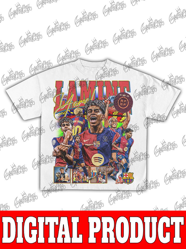 Lamine Yamal Wonderkid FC Barcelona Vintage Football Bootleg Graphic product image (2)