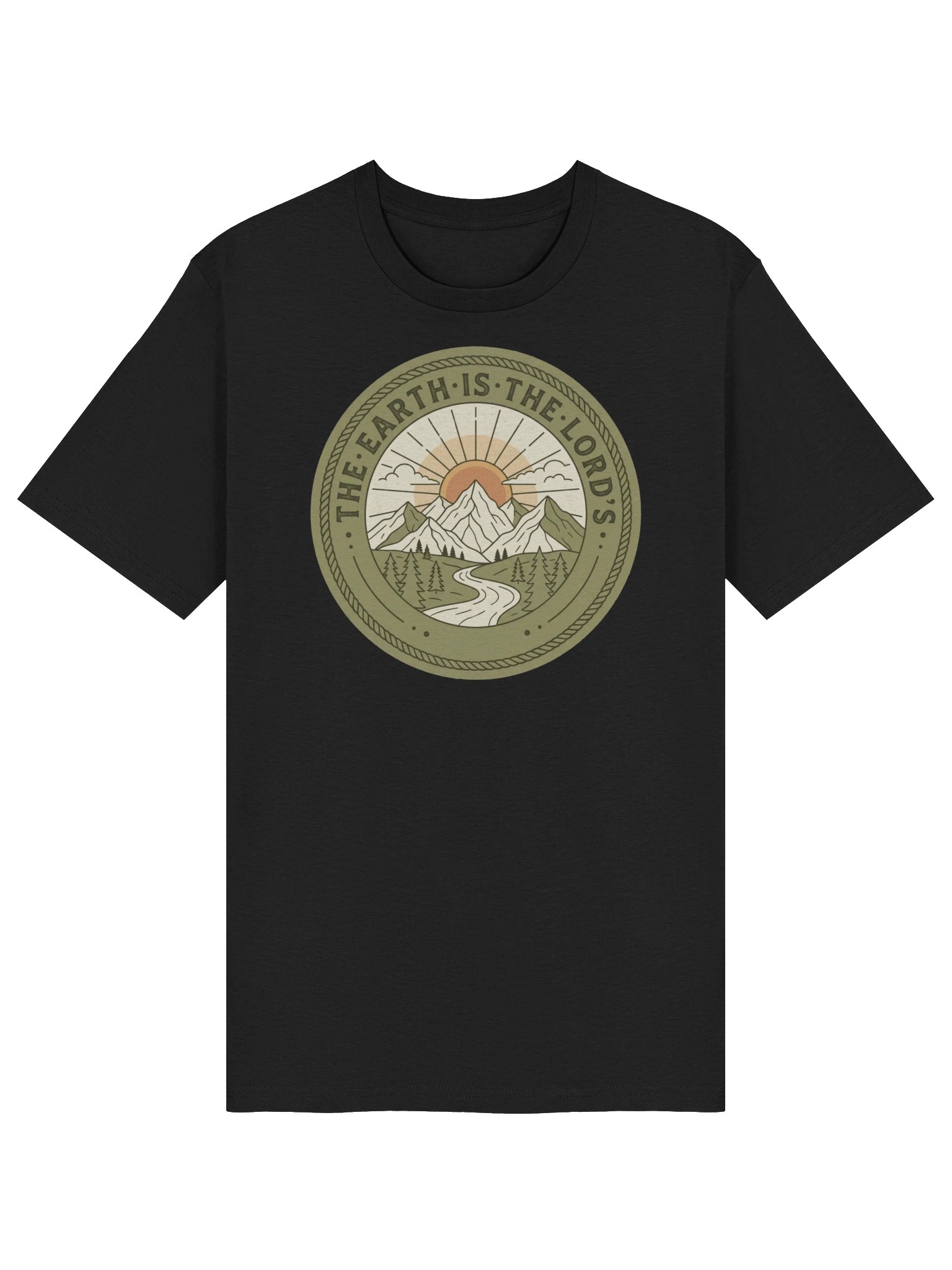 The Earth is the Lord’s T-Shirt – Psalm 24:1 Christian Nature Tee product image (2)