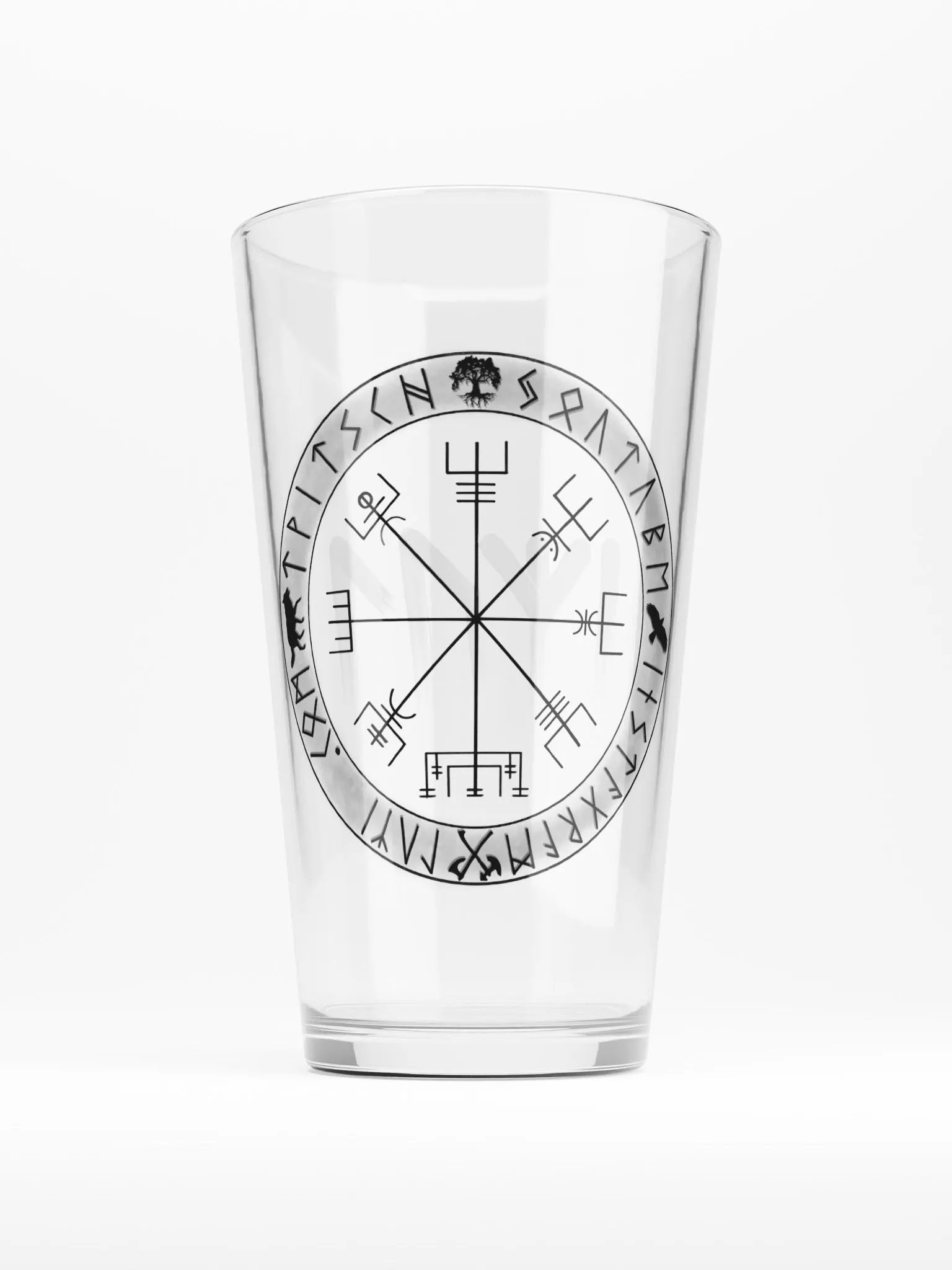 Nordische Runen Vegvísir | Trinkglas product image (1)