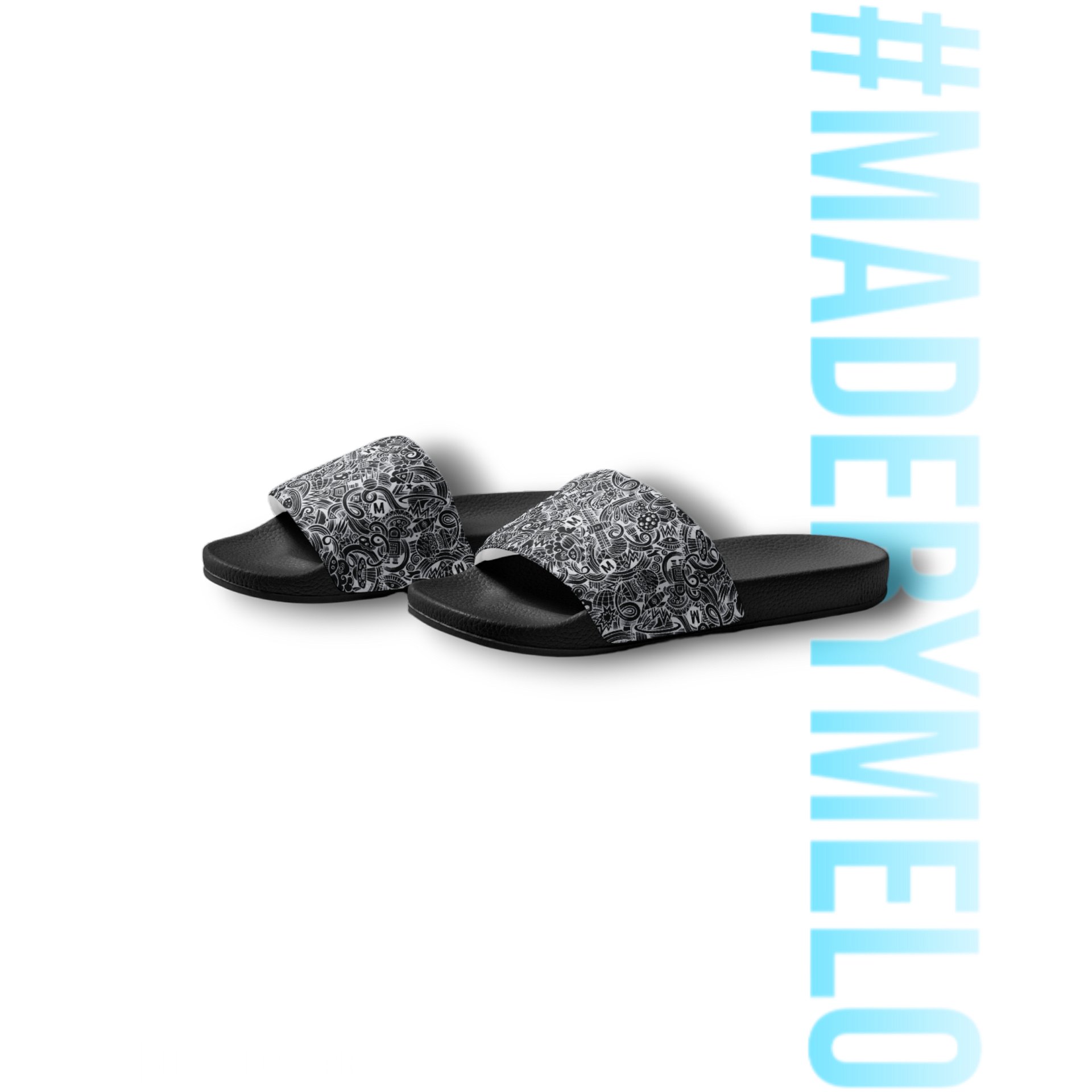 Dark Space Scribble - Men's Slides | #MadeByMELO product image (5)