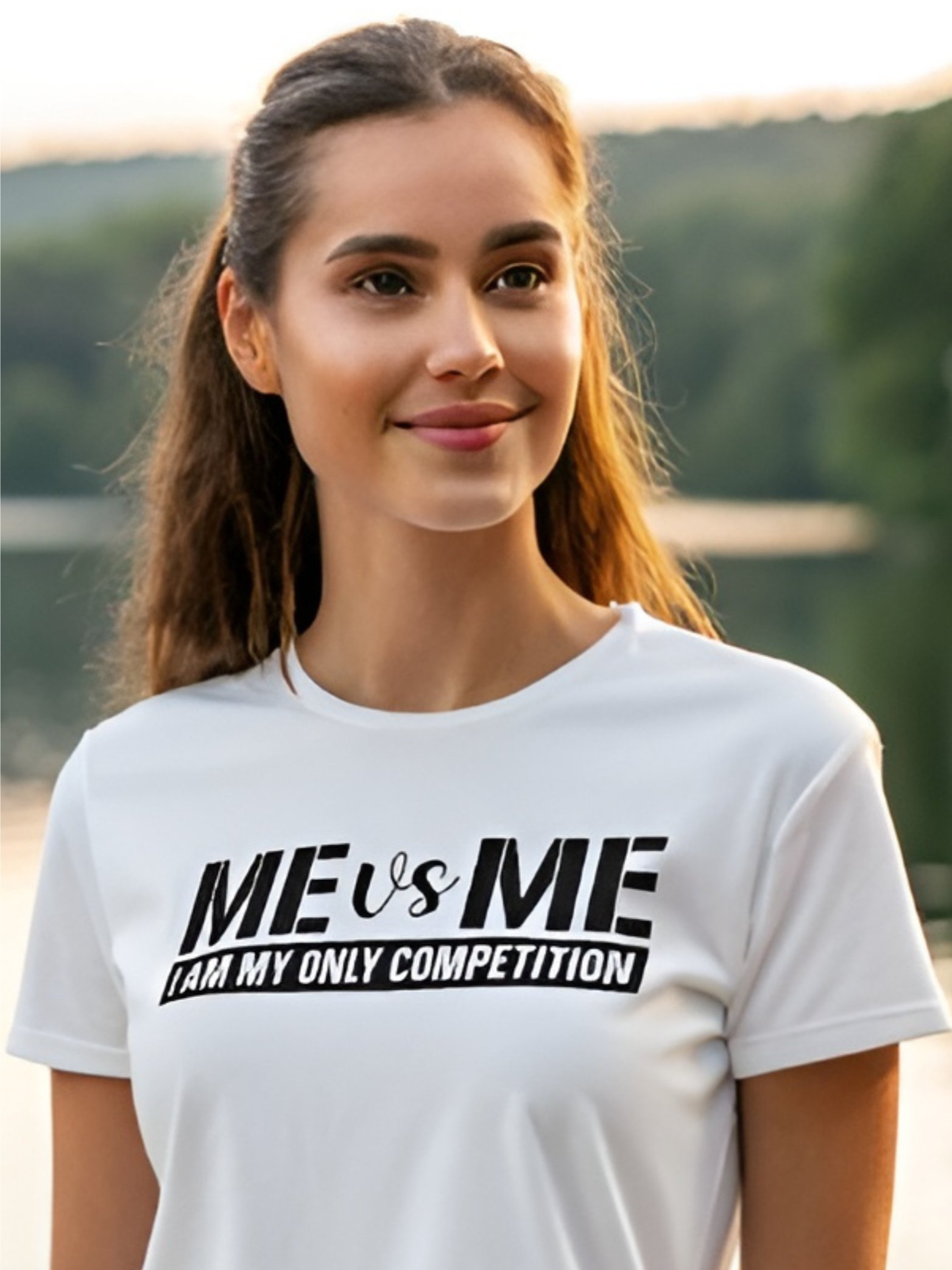Me Vs Me I Am My Only Competition - Women's White T-Shirt product image (1)