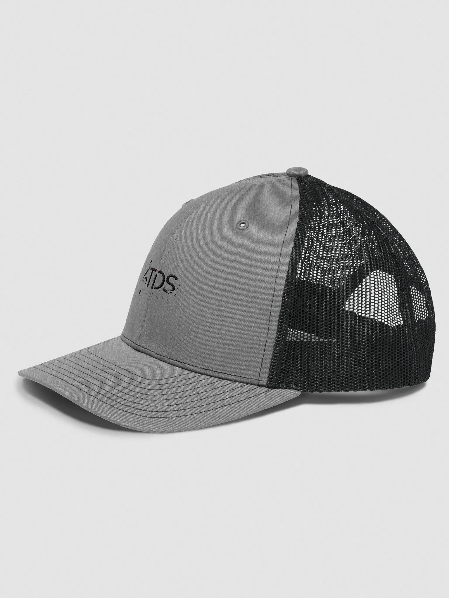 Richardson Trucker Hat - TDS Music Embroidered Cap in Black, Gray, Red, and Green with Mesh Back product image (2)