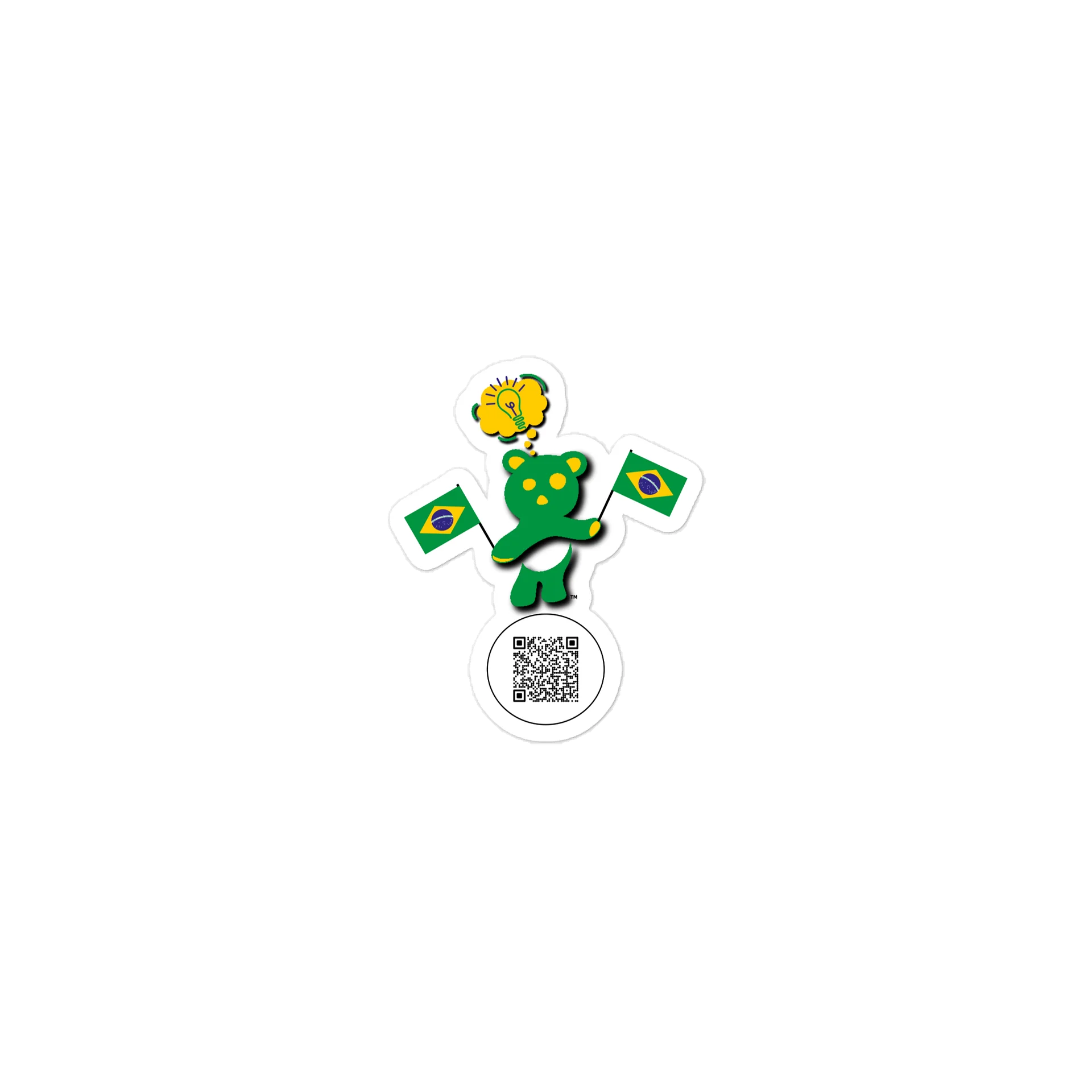 Brazil — Country Bear Sticker | BehrBrained Media product image (1)