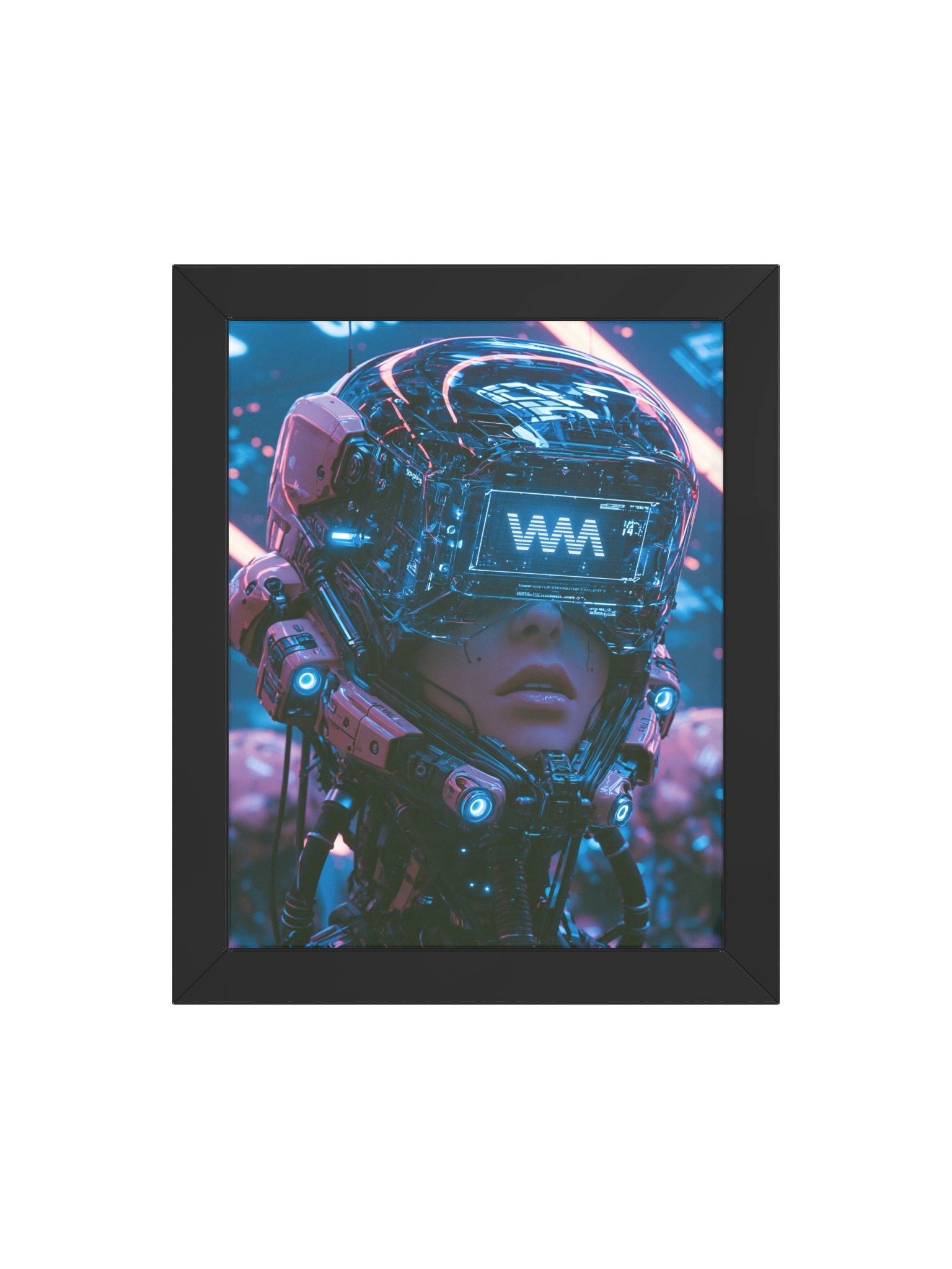 VVM Neon Cyborg Visor Framed Poster product image (23)