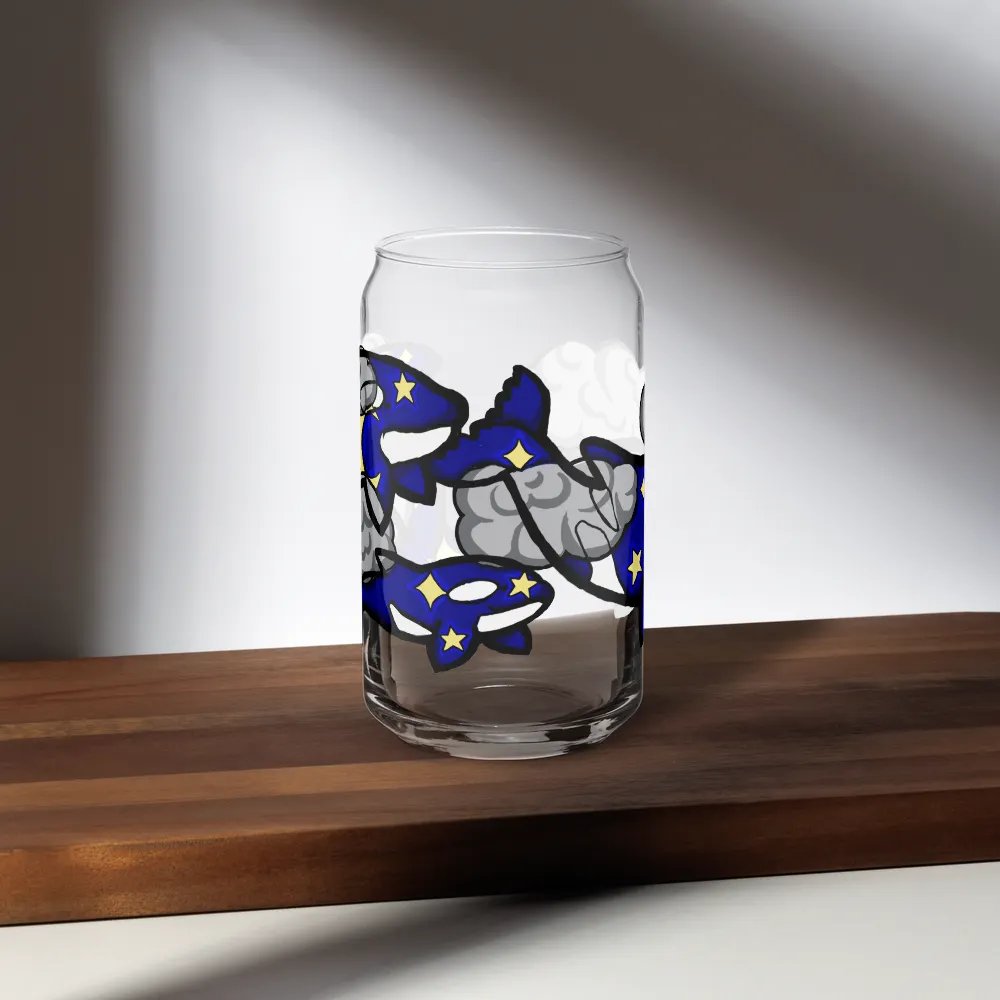 midnight orcas can-shaped glass product image (5)