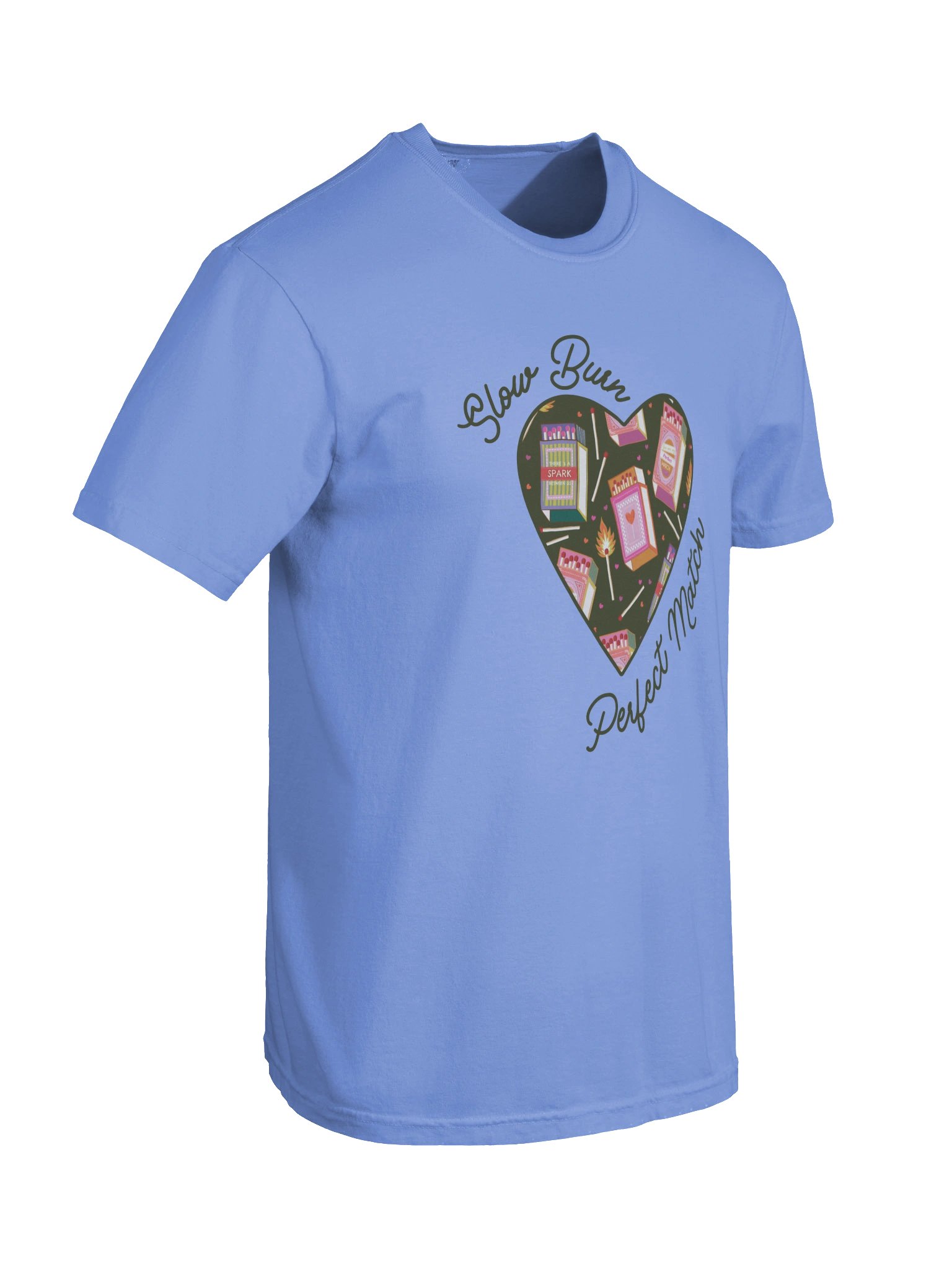 Slow Burn Perfect Match | Black lined colorful heart logo - CC product image (6)