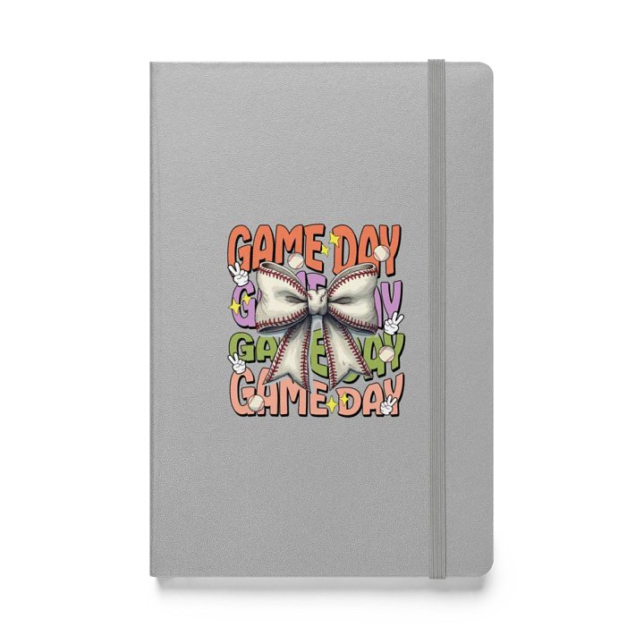 Game Day Bow Baseball Hardcover Bound Notebook product image (1)