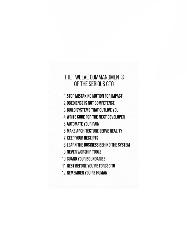 The Twelve Commandments of The Serious CTO product image (2)