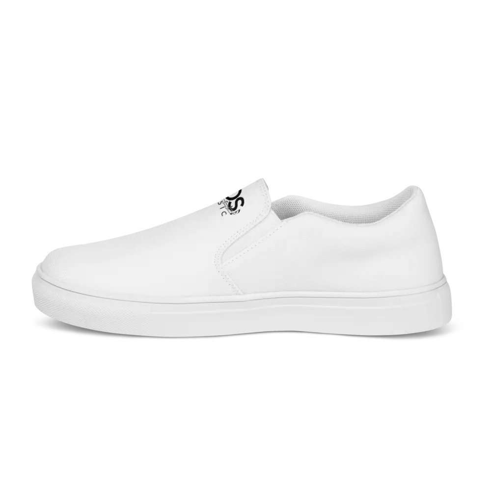 TDS Music Women's White Slip-On Canvas Shoes - Casual Comfort with a Musical Twist product image (11)