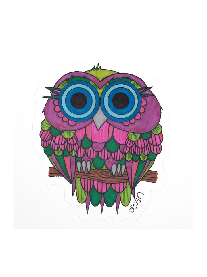 Cousins Owl: Petal Sticker product image (1)