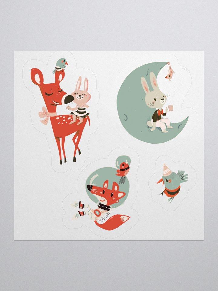 Dreamy Little Animals – Illustrated Sticker Sheet product image (2)