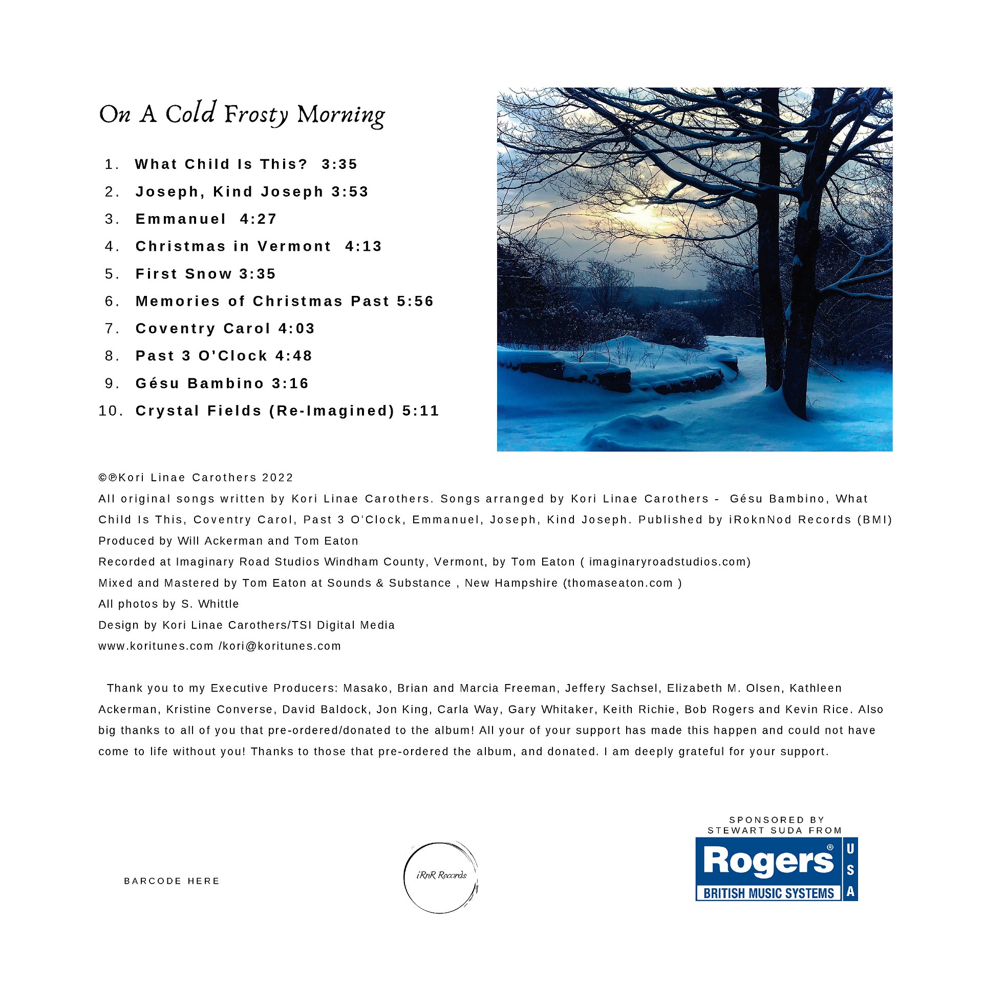 On A Cold Frosty Morning CD + Digital product image (3)