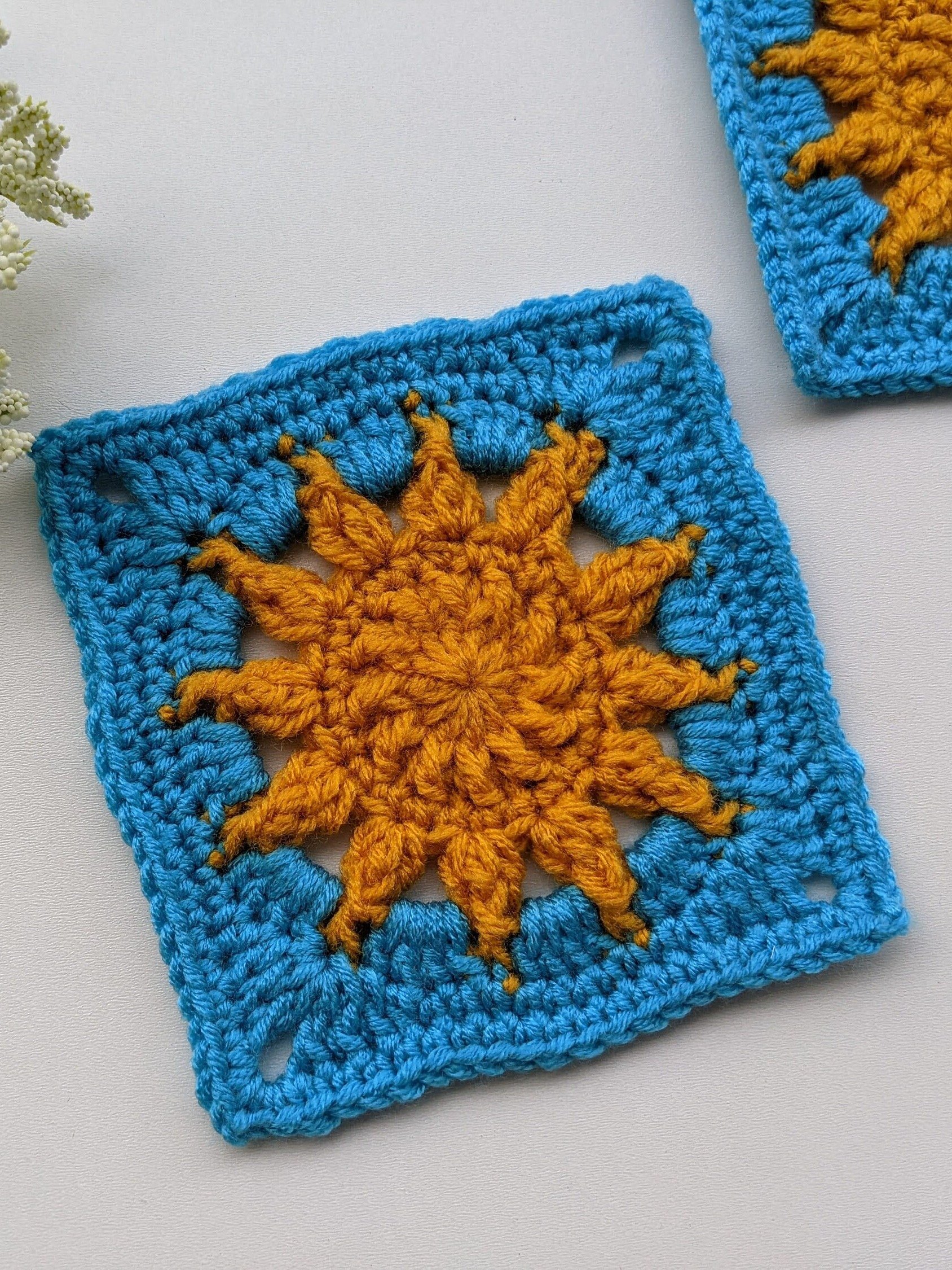 Crochet Large Sun Granny Square Pattern product image (3)