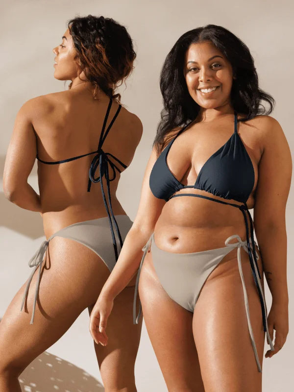 Midnight Blue All-Over Print String Bikini Top product image (1)