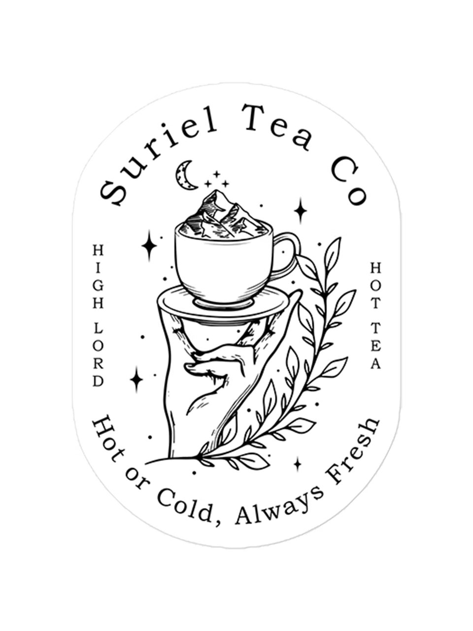 The Suriel Tea Co Suriel Tea Company Spill The Tea Velaris ACOTAR Symbol Sticker product image