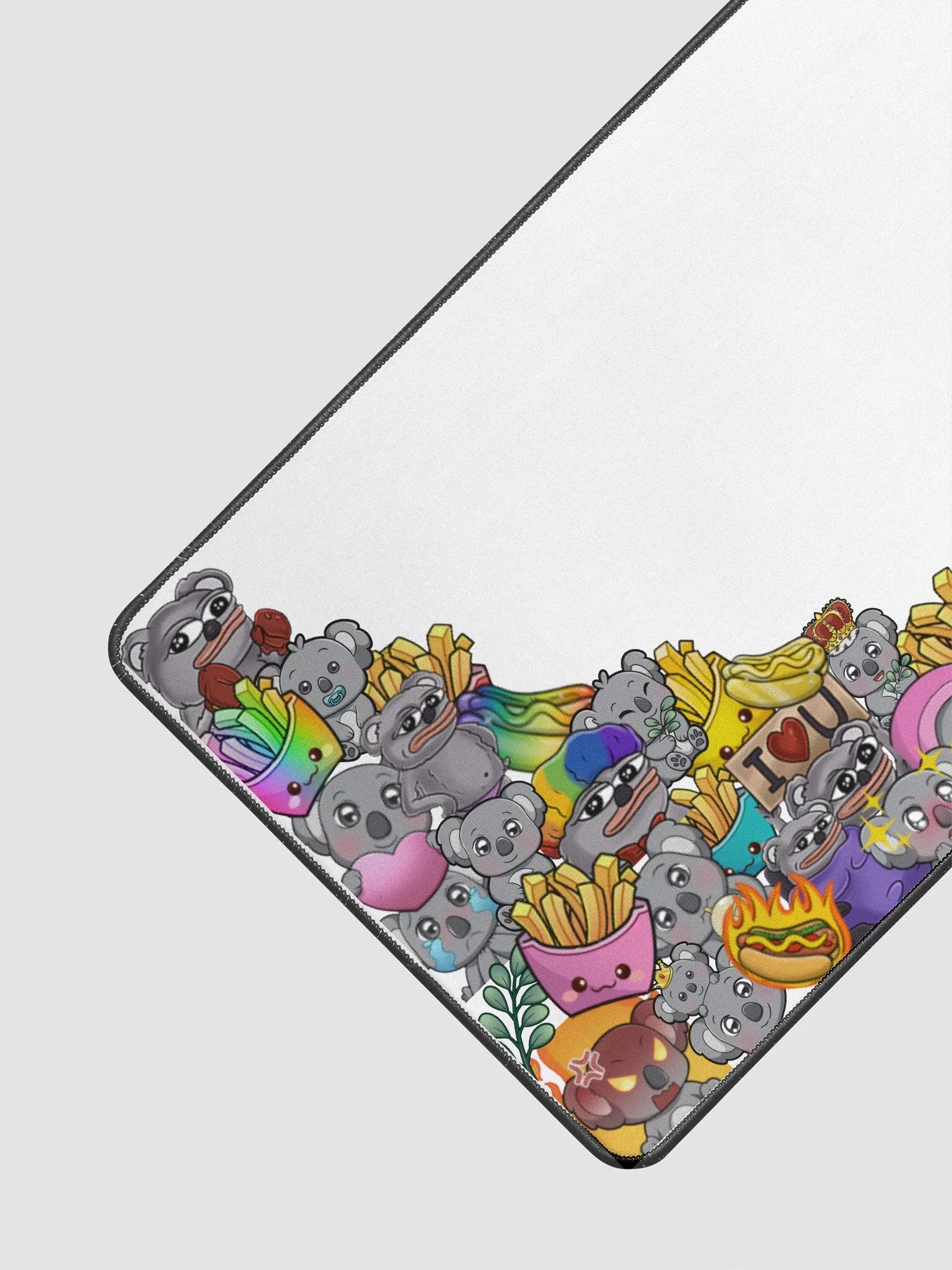 White Emote Desk Mat product image (3)
