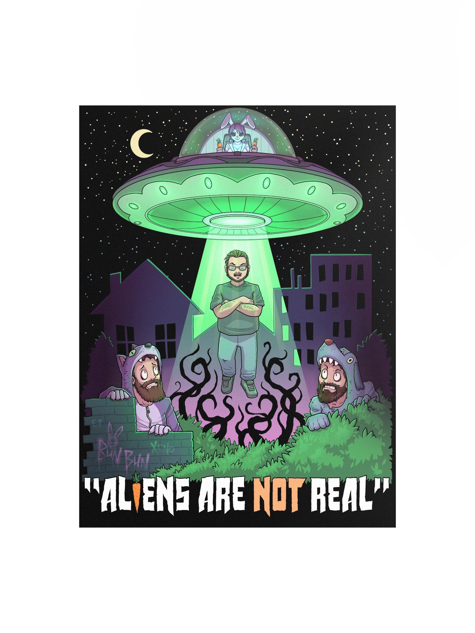 Aliens Are NOT Real Matte Poster Print product image (1)