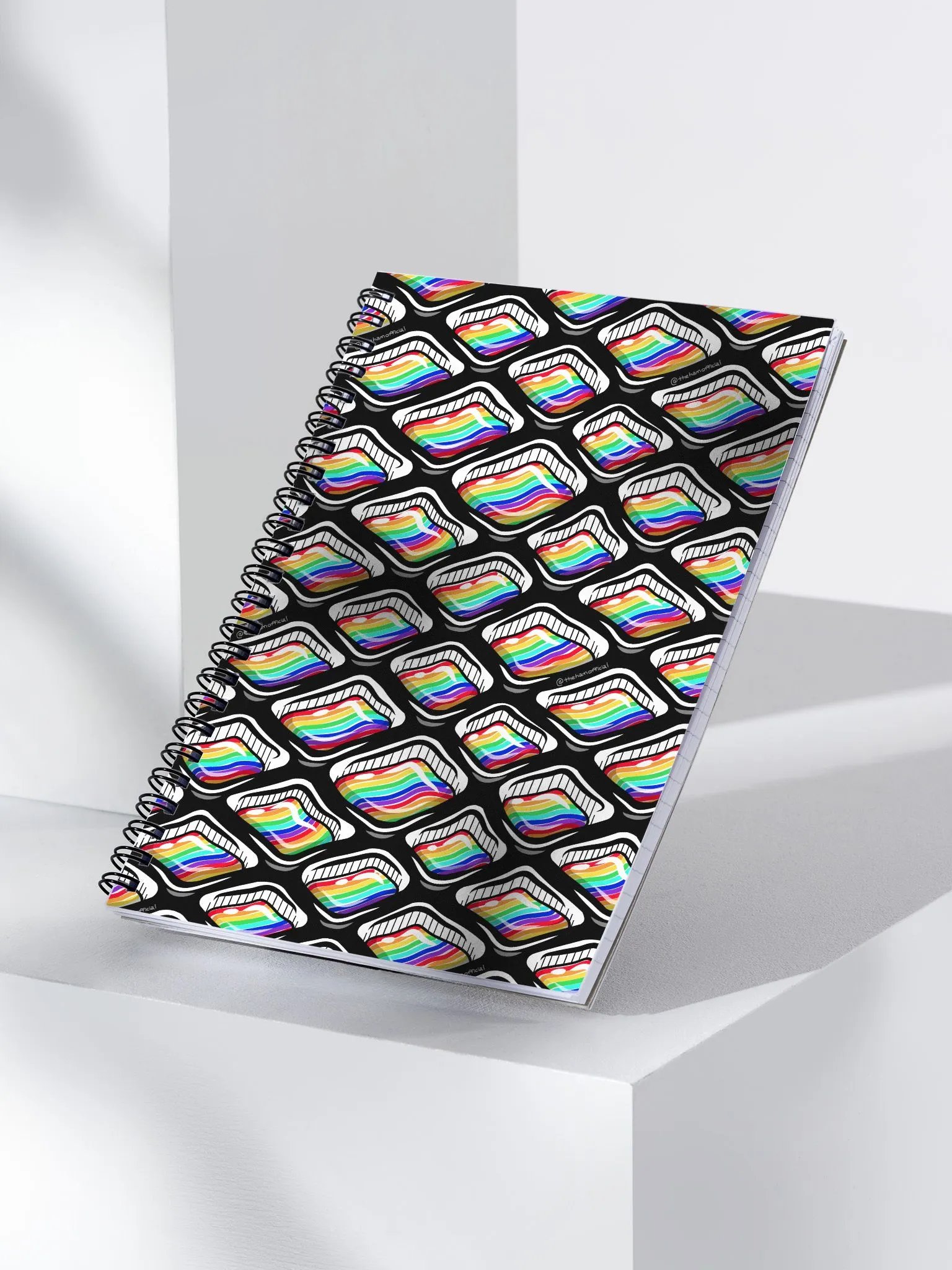 Rainbow Squares Spiral Notebook product image (4)
