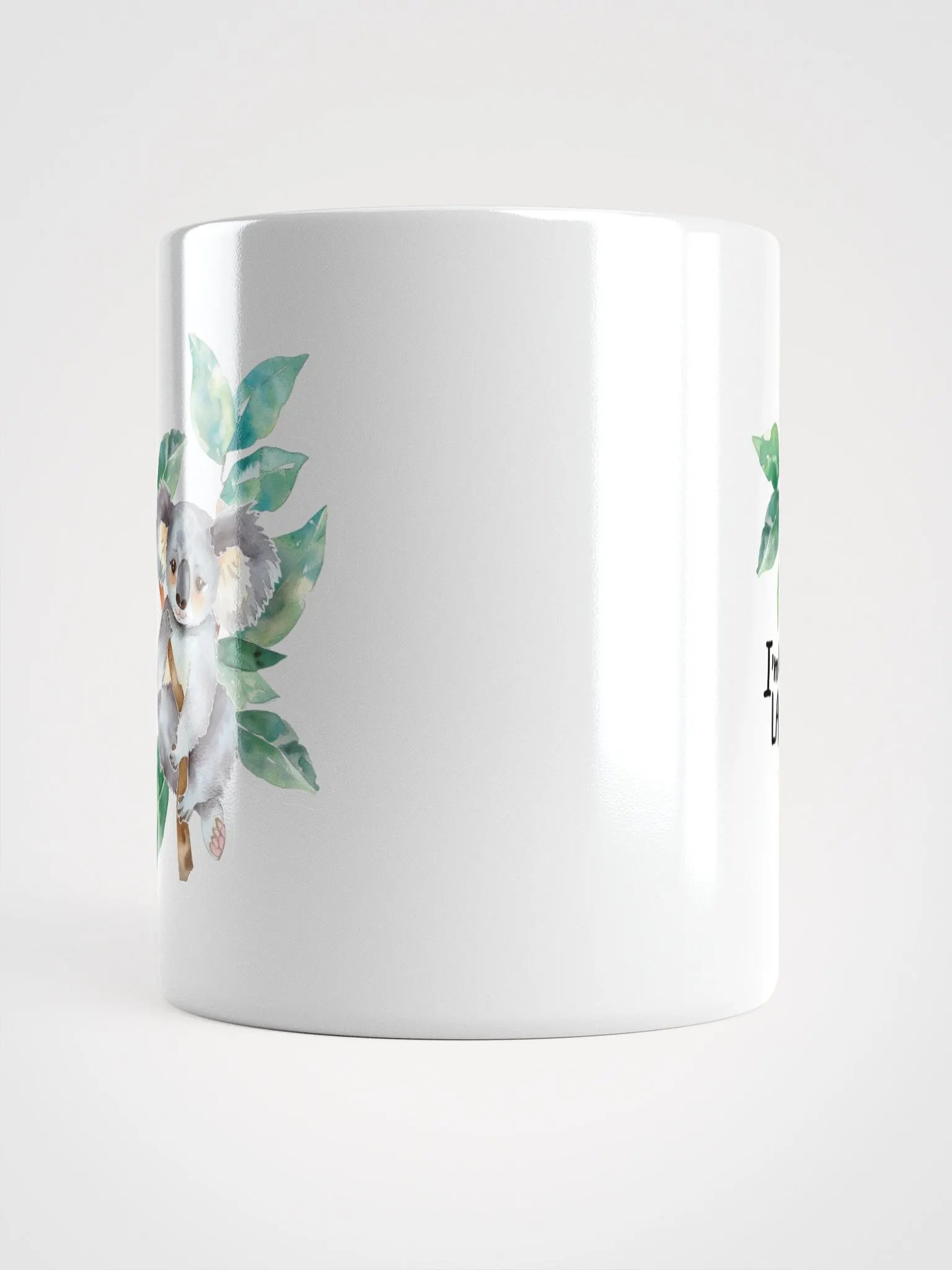 Not Lazy Koala White Glossy Mug product image (3)