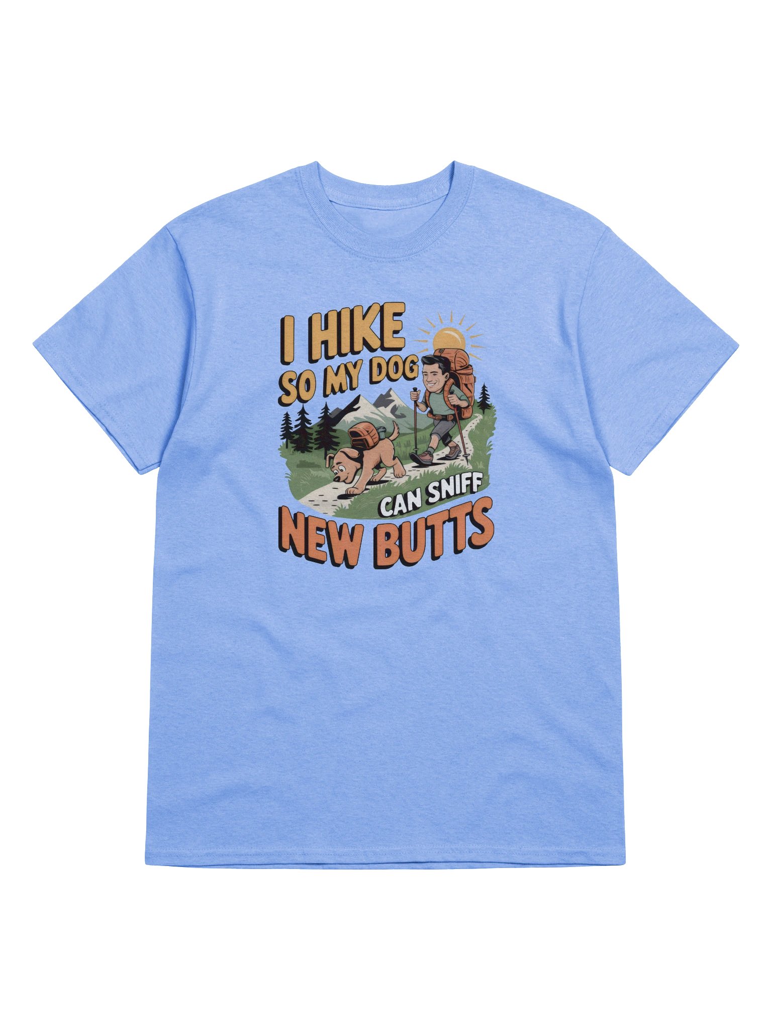 I Hike So My Dog Can Sniff New Butts Light Version Unisex Heavyweight Graphic T-Shirt product image (5)